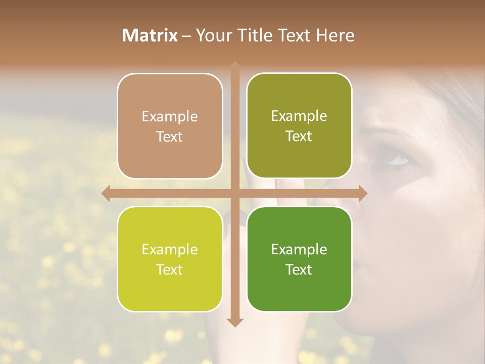 Beautiful Inhaler Girl PowerPoint Template