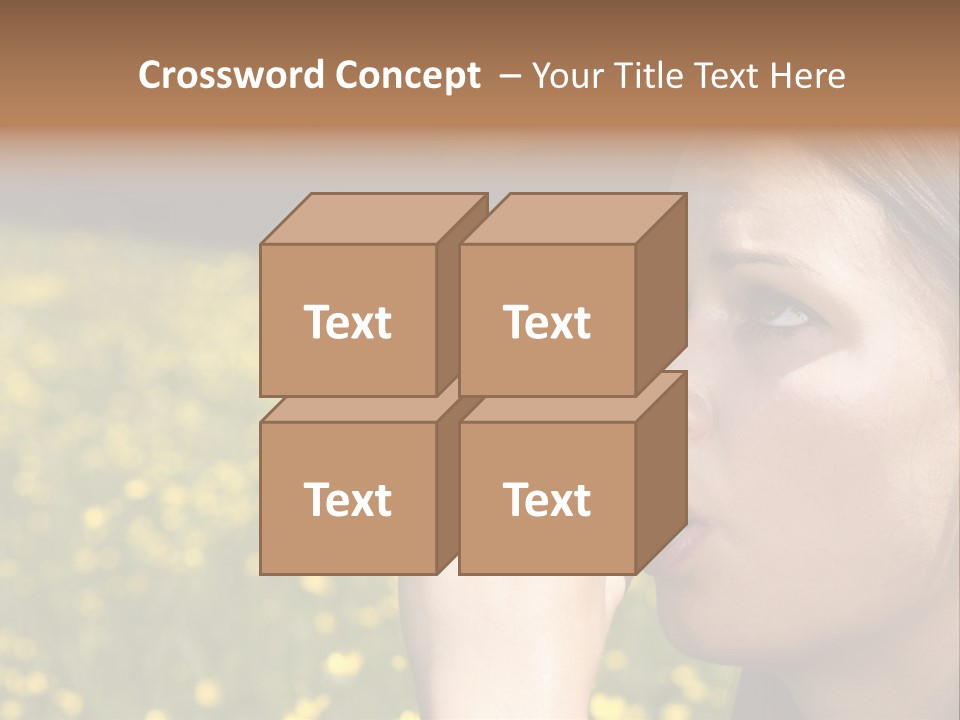 Beautiful Inhaler Girl PowerPoint Template