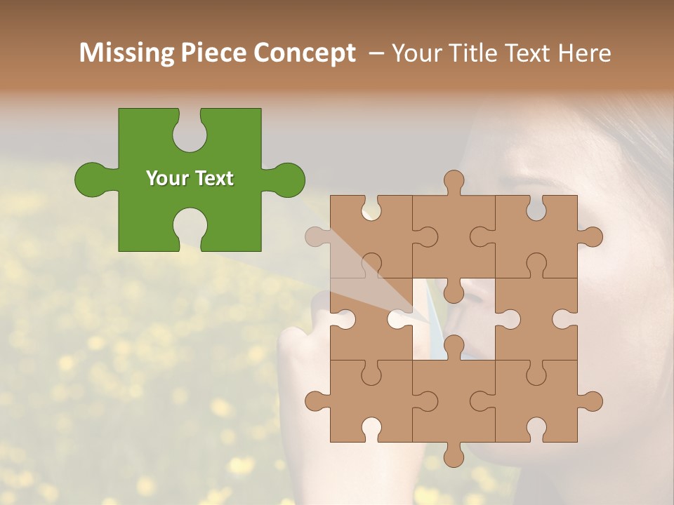 Beautiful Inhaler Girl PowerPoint Template