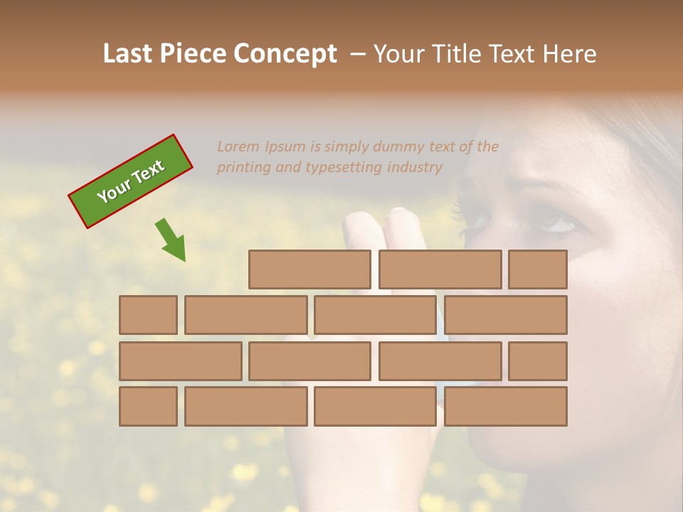 Beautiful Inhaler Girl PowerPoint Template