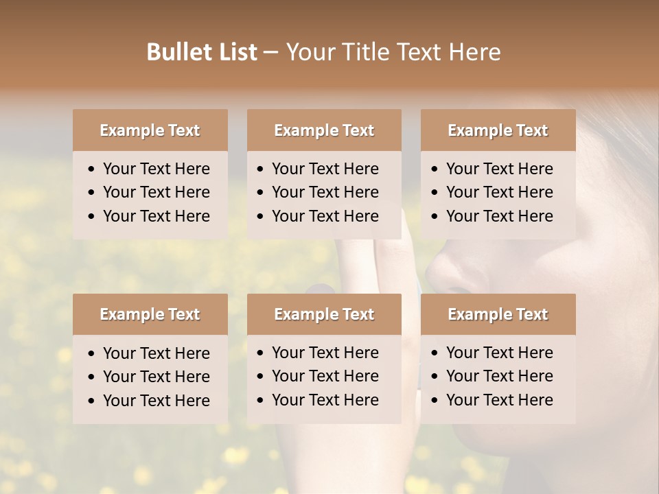 Beautiful Inhaler Girl PowerPoint Template