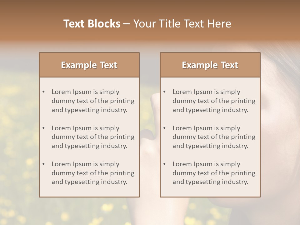Beautiful Inhaler Girl PowerPoint Template
