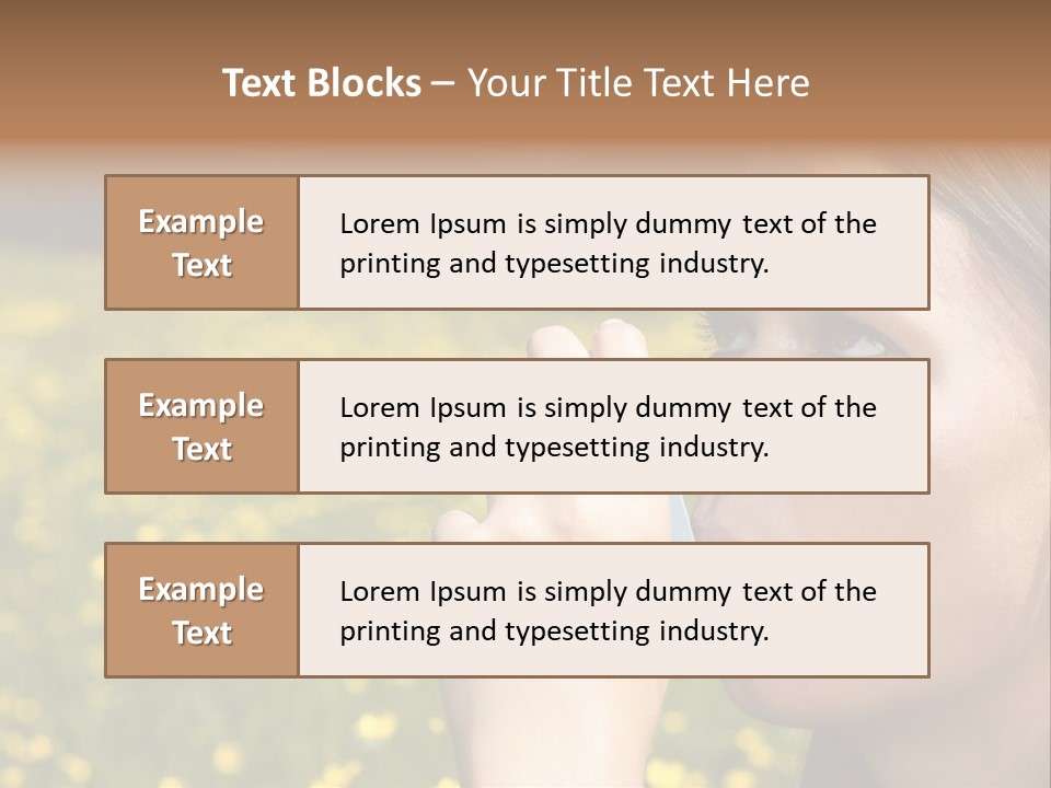 Beautiful Inhaler Girl PowerPoint Template