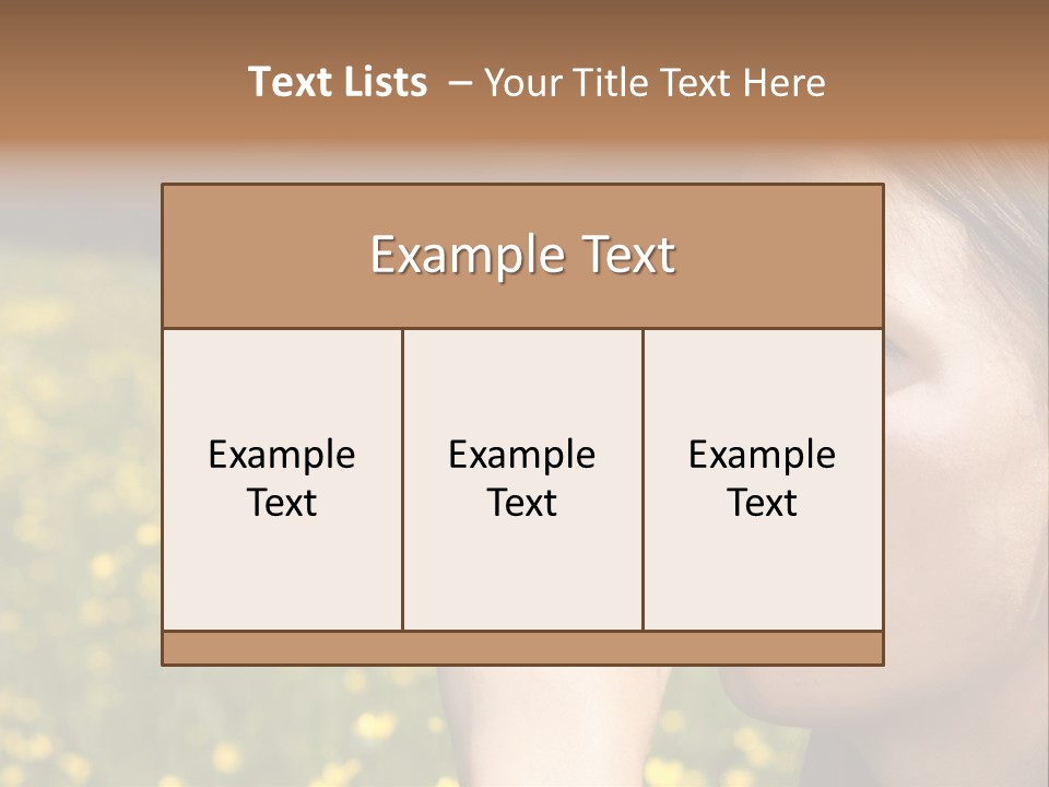 Beautiful Inhaler Girl PowerPoint Template