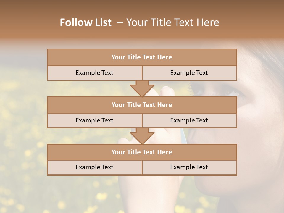 Beautiful Inhaler Girl PowerPoint Template