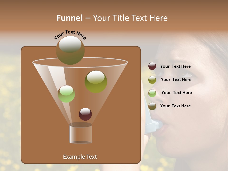 Beautiful Inhaler Girl PowerPoint Template