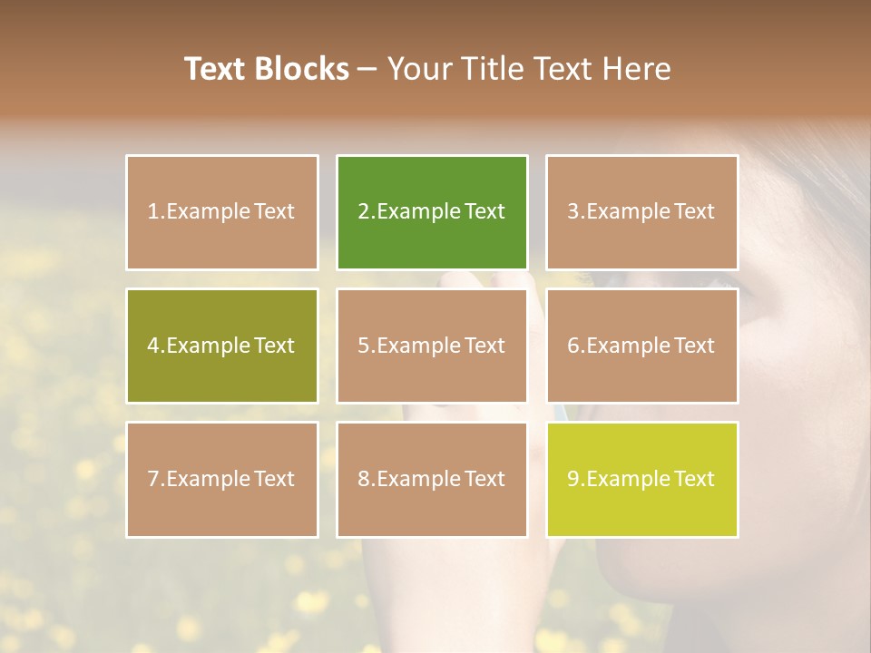 Beautiful Inhaler Girl PowerPoint Template