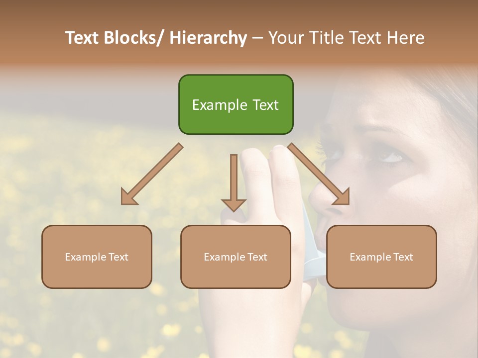 Beautiful Inhaler Girl PowerPoint Template