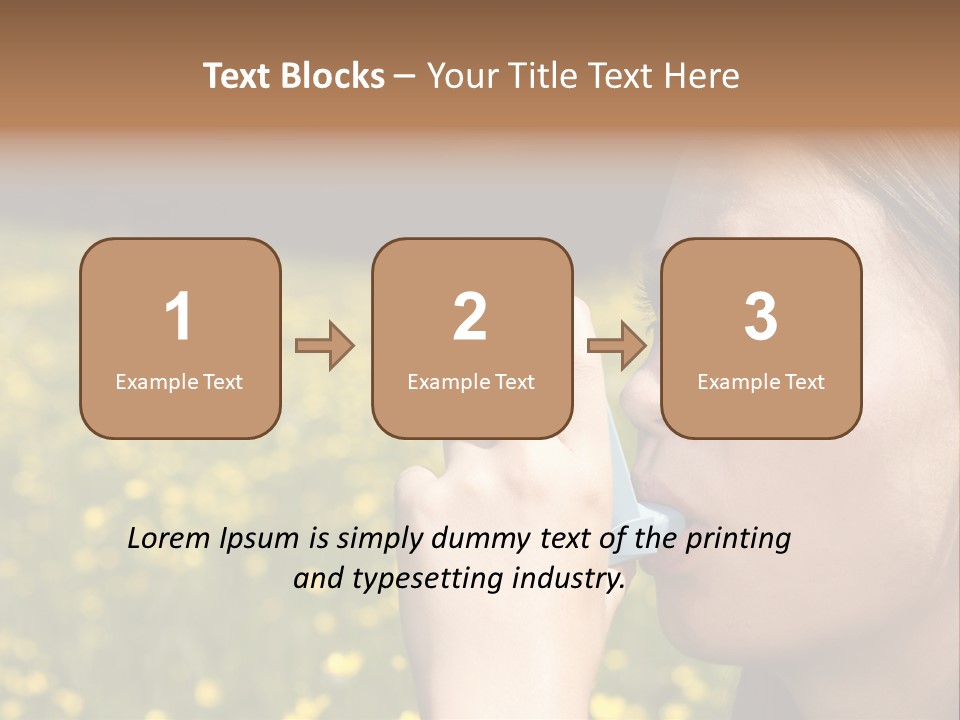 Beautiful Inhaler Girl PowerPoint Template