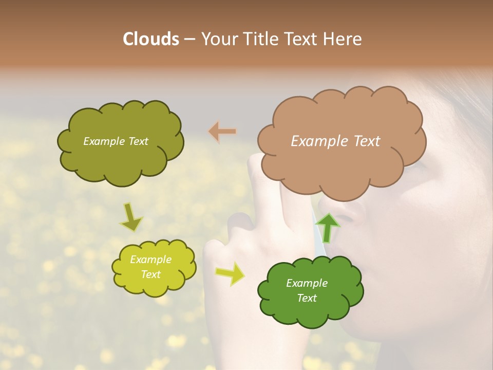 Beautiful Inhaler Girl PowerPoint Template
