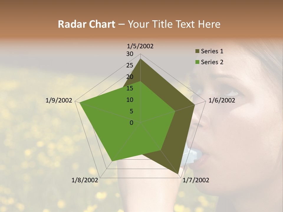 Beautiful Inhaler Girl PowerPoint Template