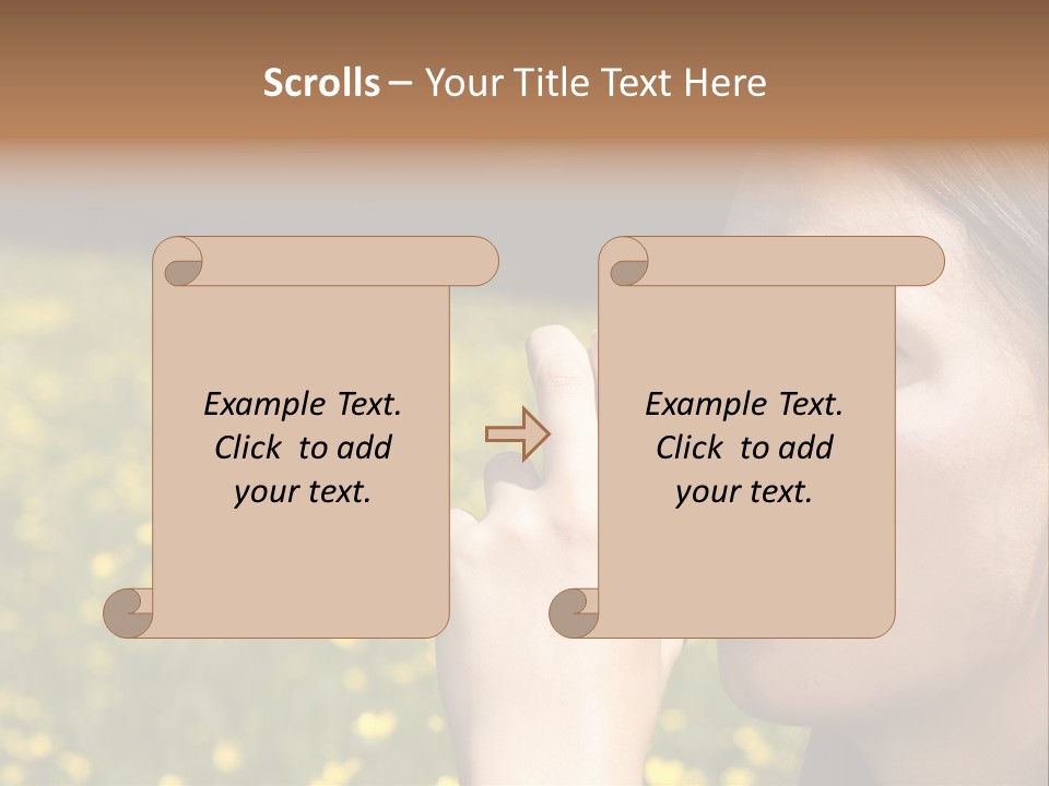 Beautiful Inhaler Girl PowerPoint Template