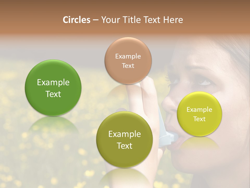 Beautiful Inhaler Girl PowerPoint Template