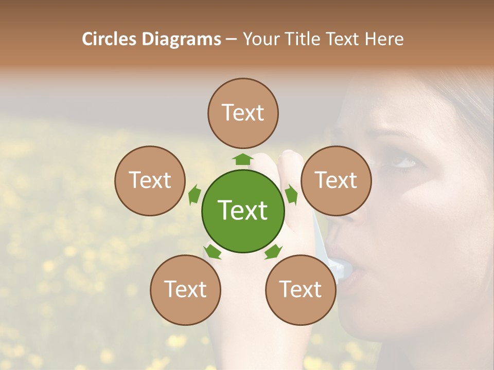 Beautiful Inhaler Girl PowerPoint Template