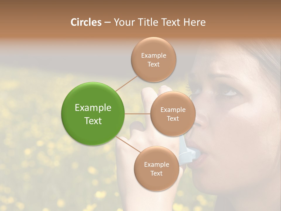 Beautiful Inhaler Girl PowerPoint Template