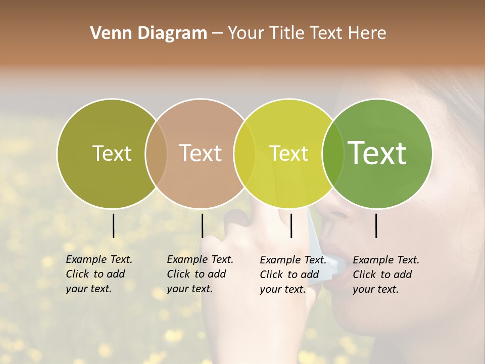 Beautiful Inhaler Girl PowerPoint Template