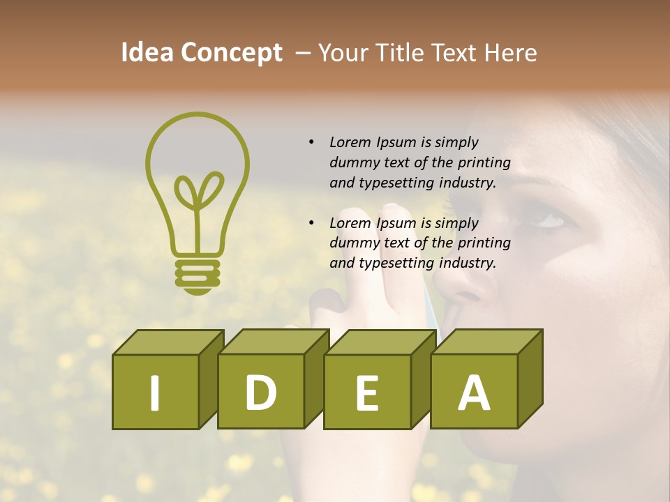 Beautiful Inhaler Girl PowerPoint Template