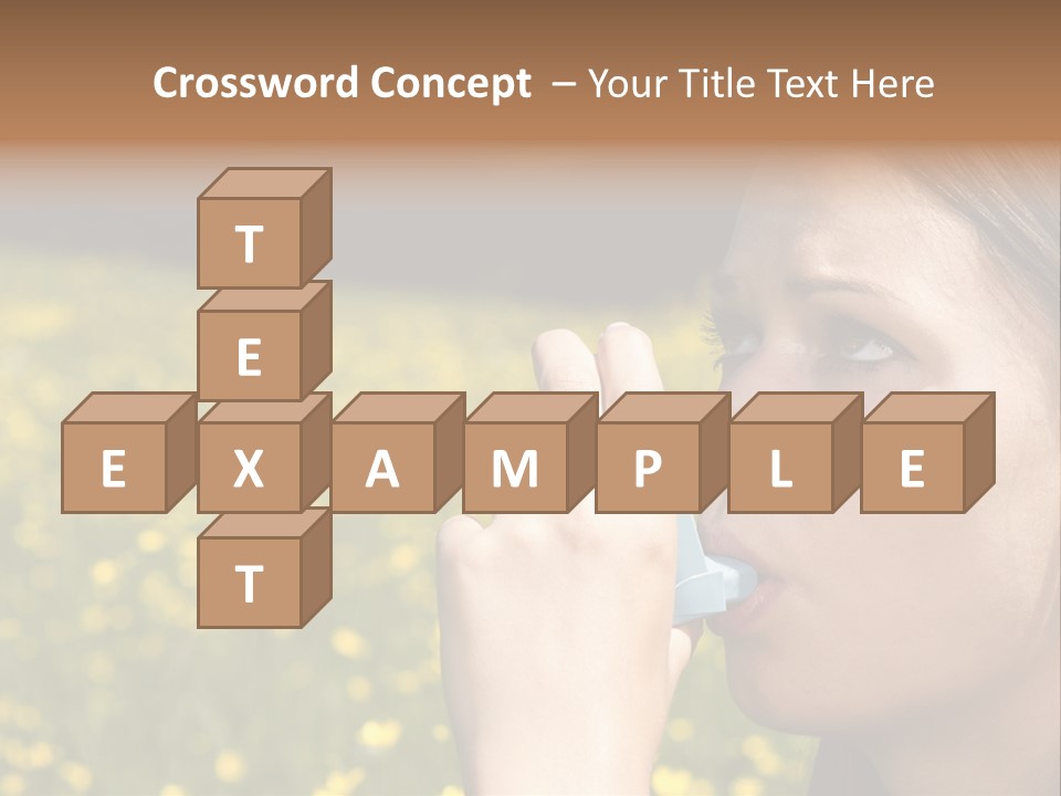 Beautiful Inhaler Girl PowerPoint Template