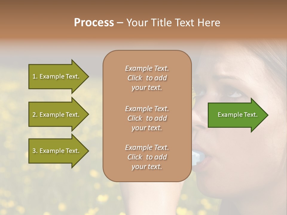Beautiful Inhaler Girl PowerPoint Template