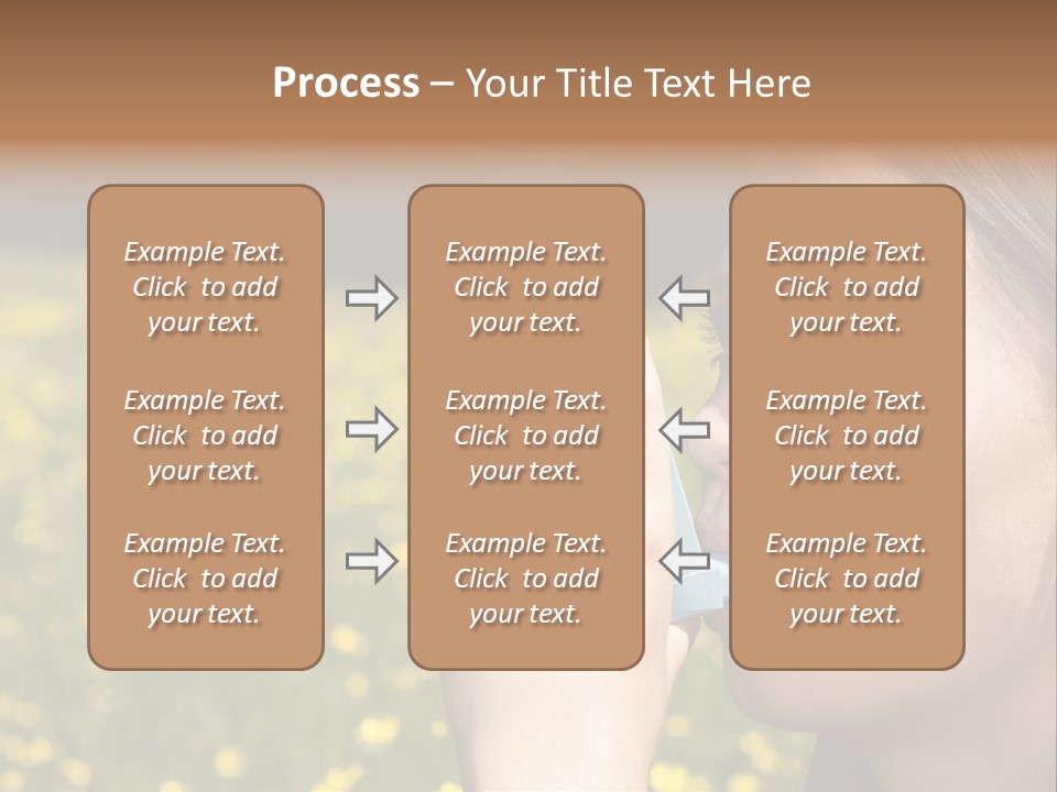 Beautiful Inhaler Girl PowerPoint Template