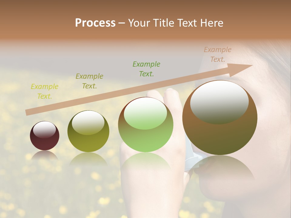 Beautiful Inhaler Girl PowerPoint Template