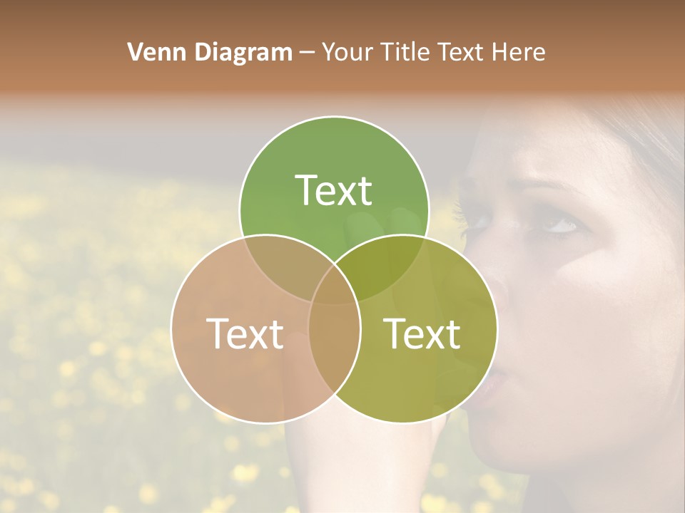 Beautiful Inhaler Girl PowerPoint Template