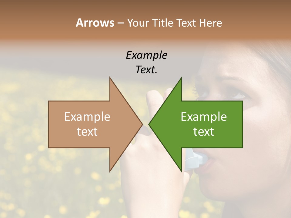 Beautiful Inhaler Girl PowerPoint Template