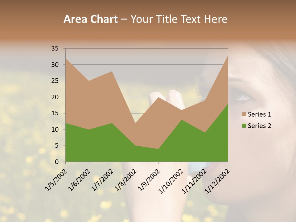Beautiful Inhaler Girl PowerPoint Template