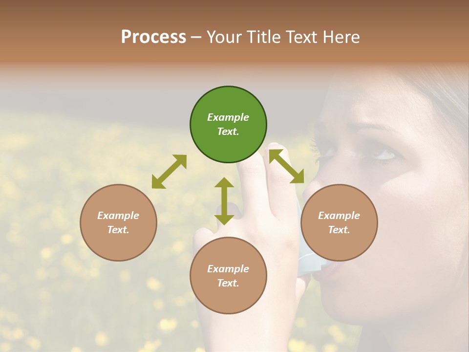 Beautiful Inhaler Girl PowerPoint Template