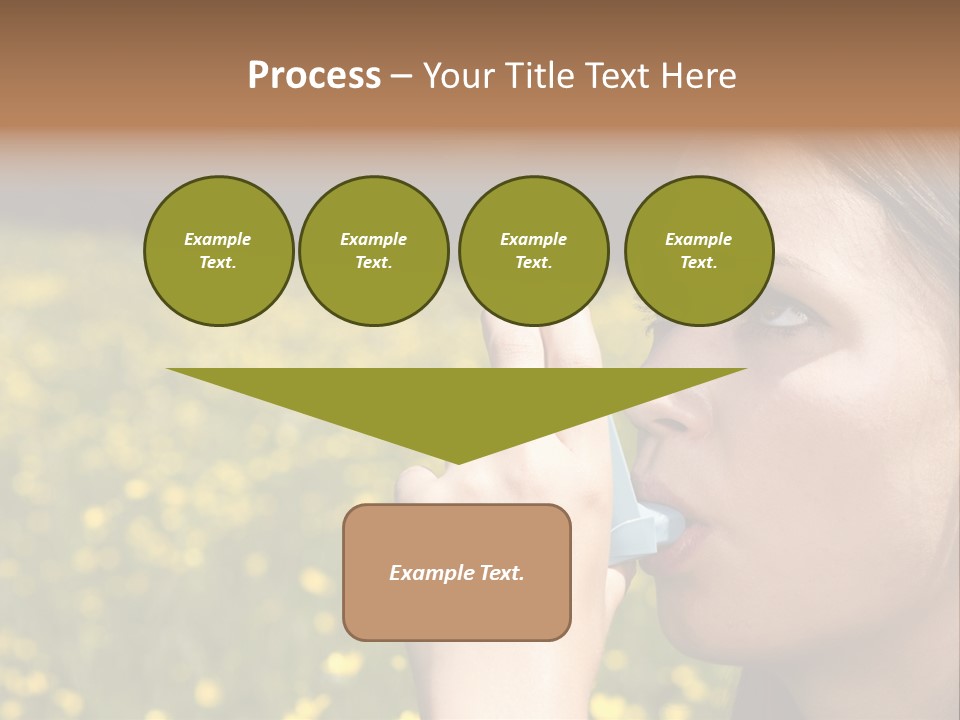 Beautiful Inhaler Girl PowerPoint Template