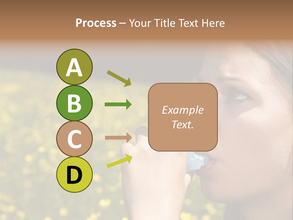 Beautiful Inhaler Girl PowerPoint Template