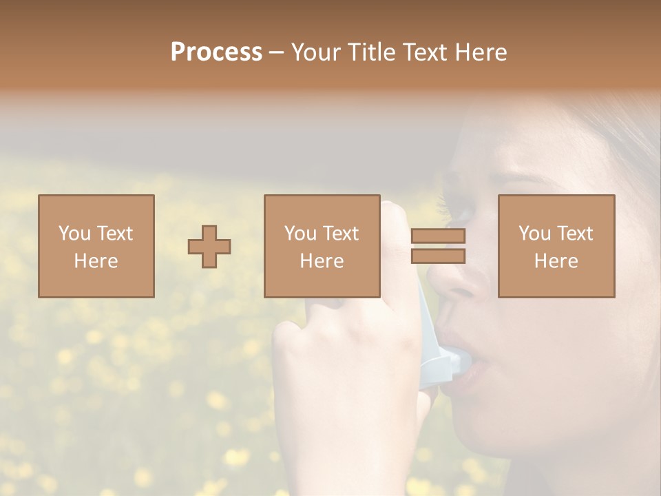 Beautiful Inhaler Girl PowerPoint Template