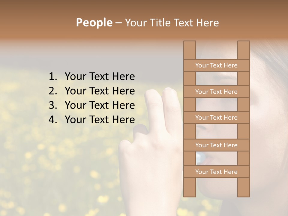 Beautiful Inhaler Girl PowerPoint Template