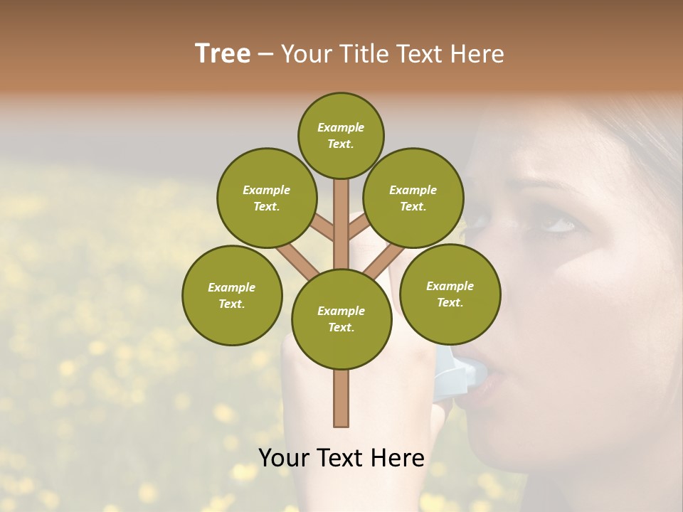 Beautiful Inhaler Girl PowerPoint Template