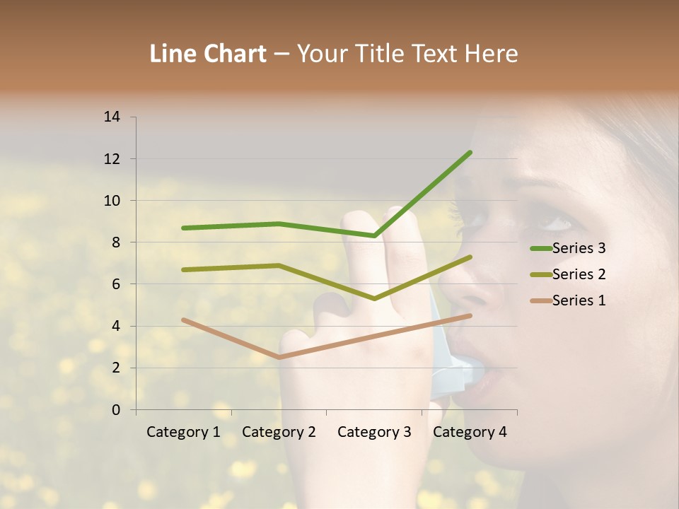 Beautiful Inhaler Girl PowerPoint Template