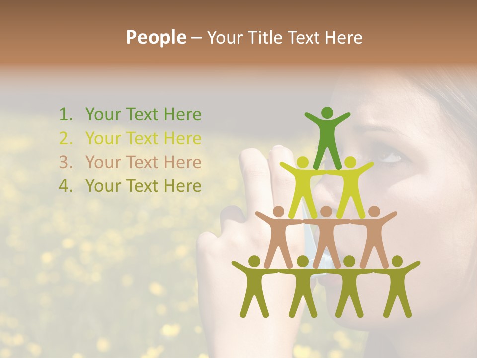 Beautiful Inhaler Girl PowerPoint Template