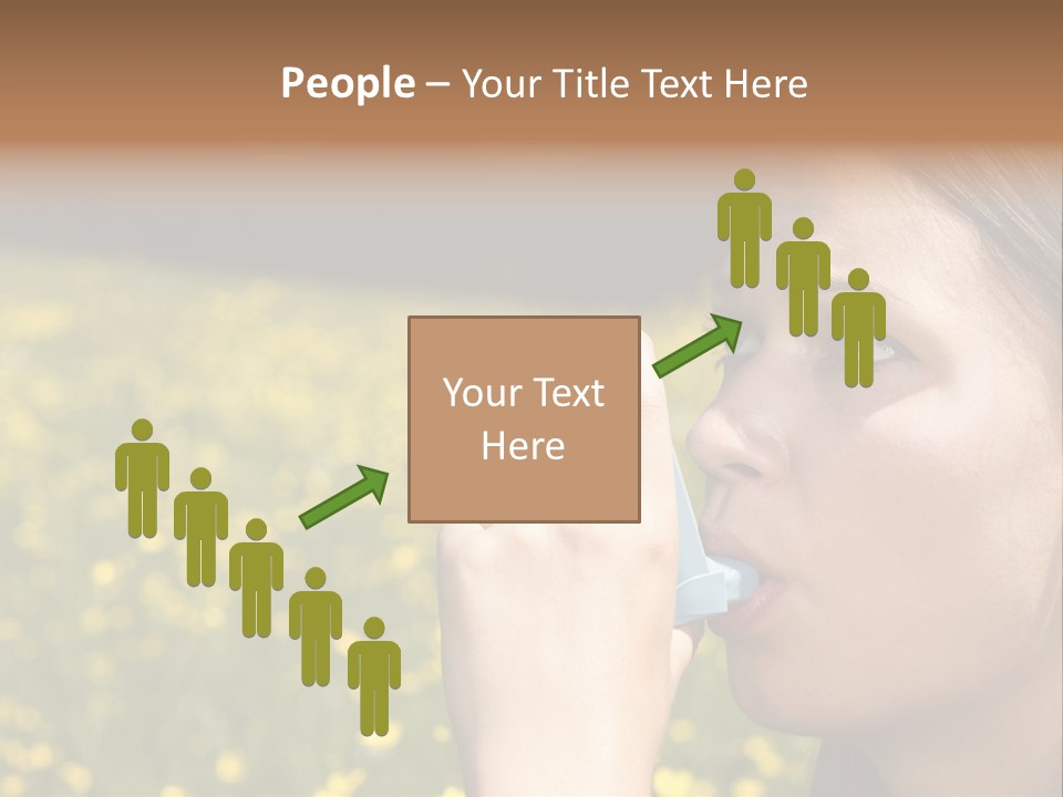 Beautiful Inhaler Girl PowerPoint Template