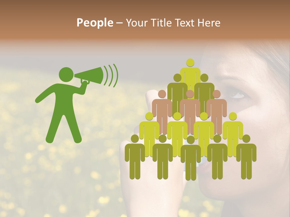 Beautiful Inhaler Girl PowerPoint Template