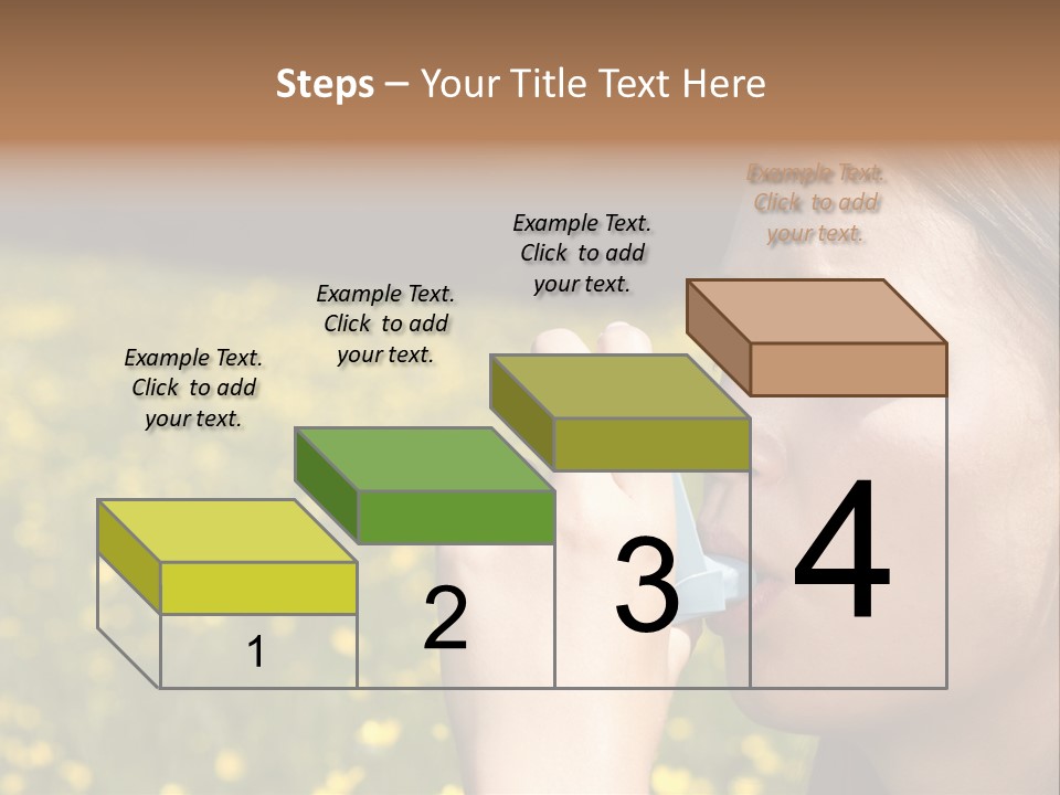 Beautiful Inhaler Girl PowerPoint Template