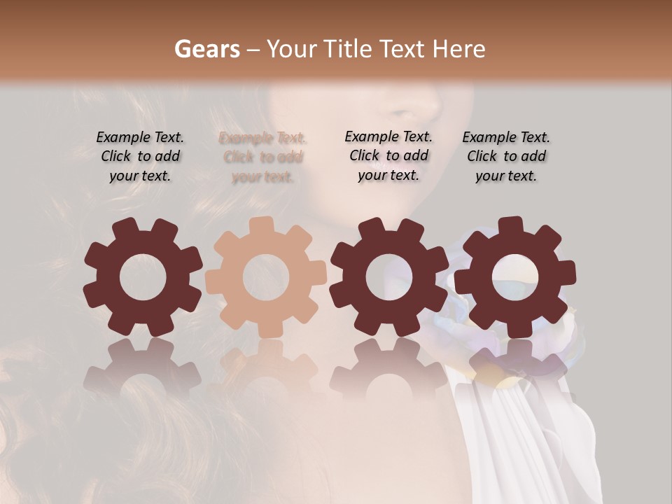 Sexy White Background Young PowerPoint Template