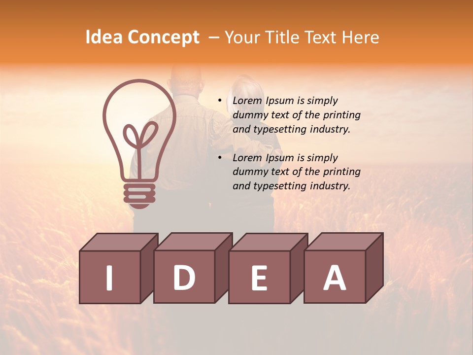 Romantic Sun Sunset PowerPoint Template