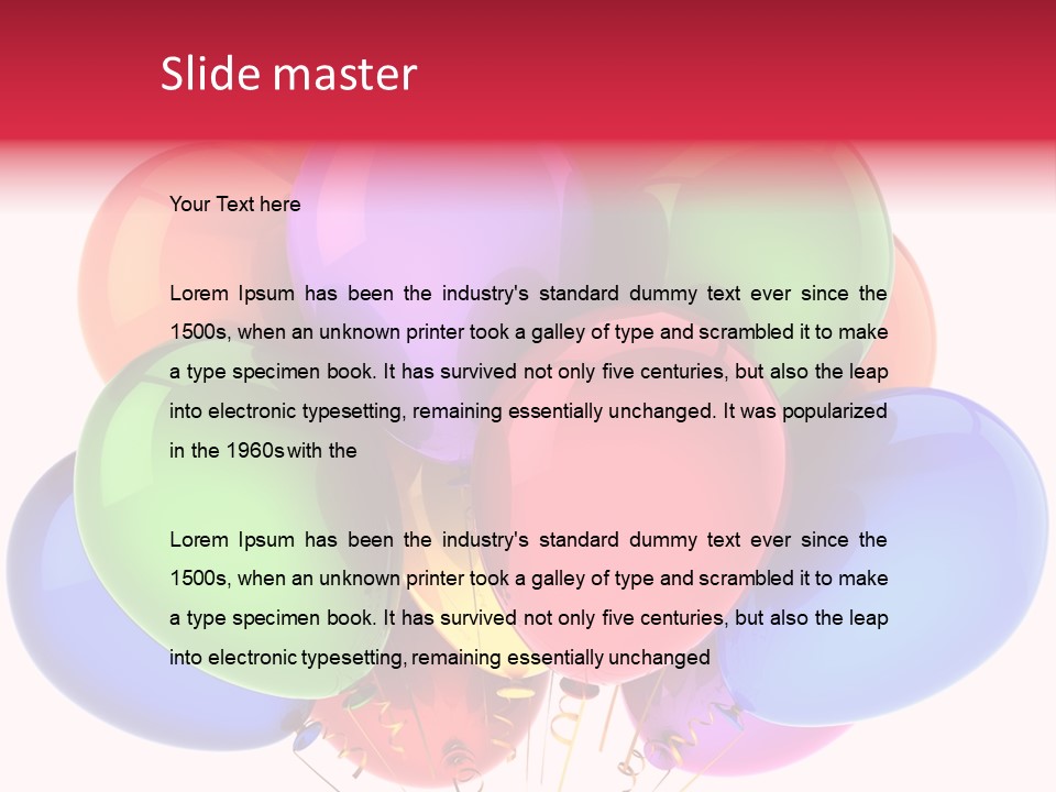 Red Birthday Festival PowerPoint Template