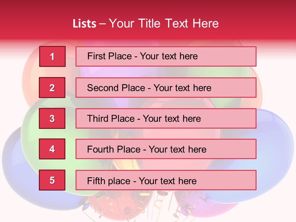 Red Birthday Festival PowerPoint Template