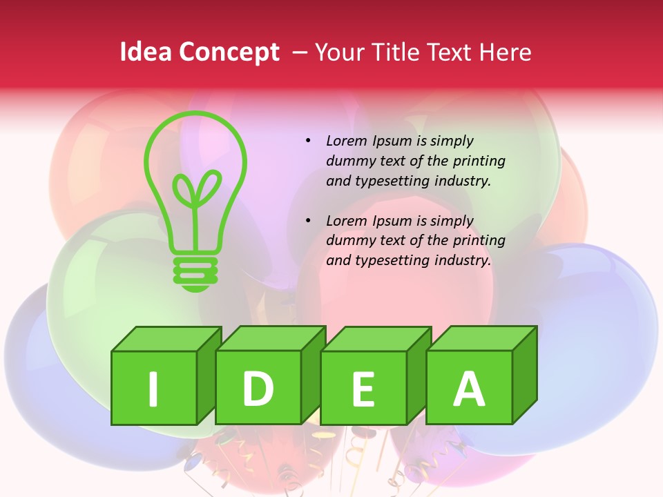 Red Birthday Festival PowerPoint Template