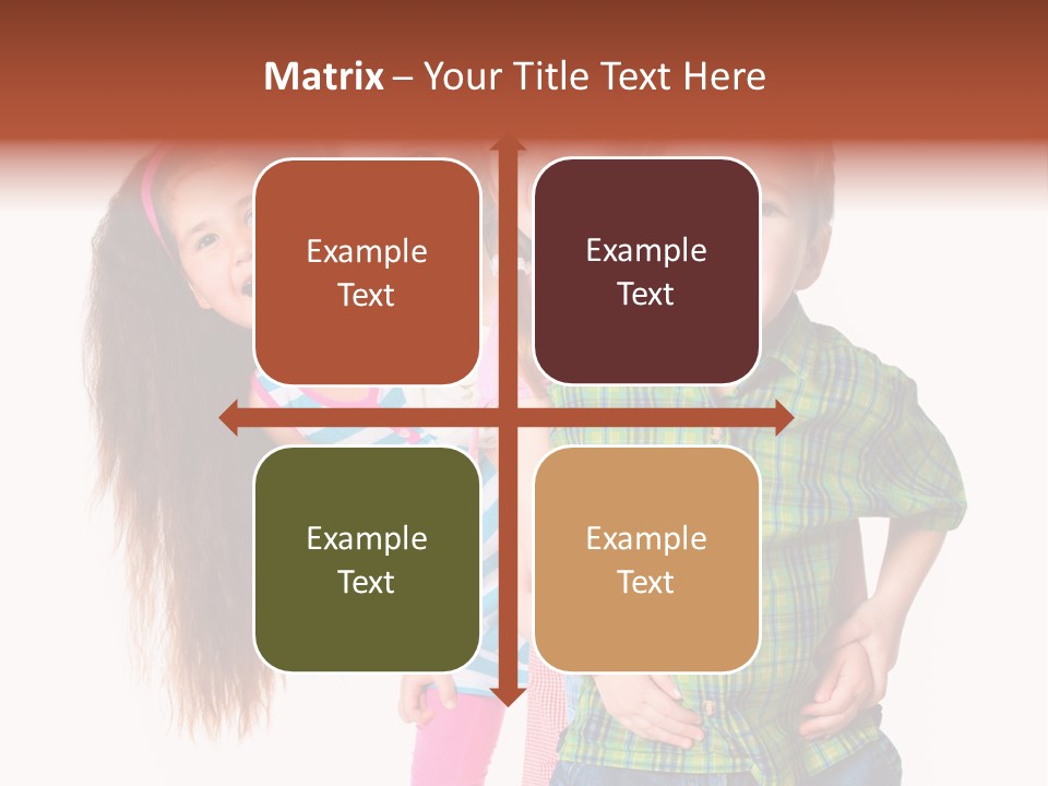 Schoolgirl Elementary Together PowerPoint Template