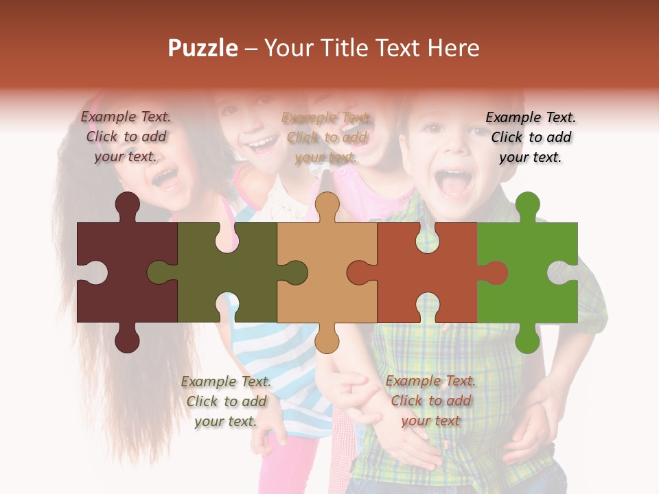 Schoolgirl Elementary Together PowerPoint Template