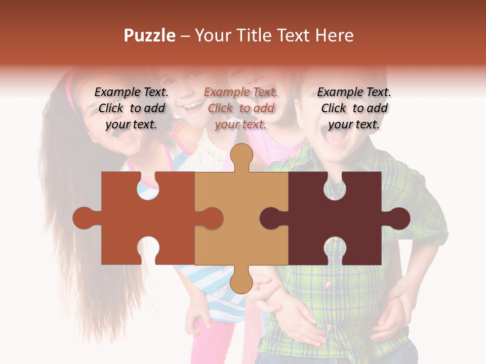 Schoolgirl Elementary Together PowerPoint Template