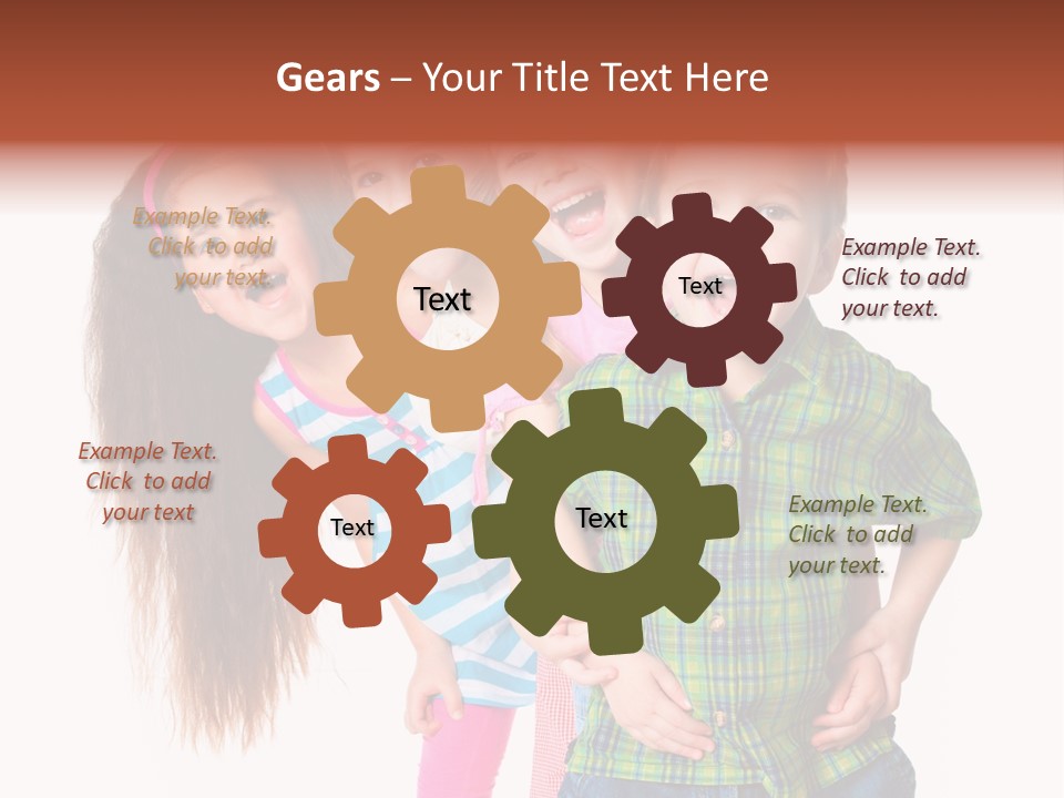 Schoolgirl Elementary Together PowerPoint Template