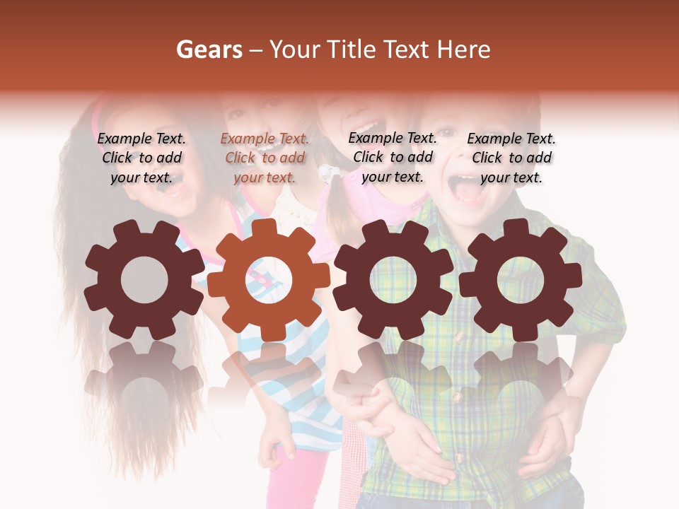 Schoolgirl Elementary Together PowerPoint Template