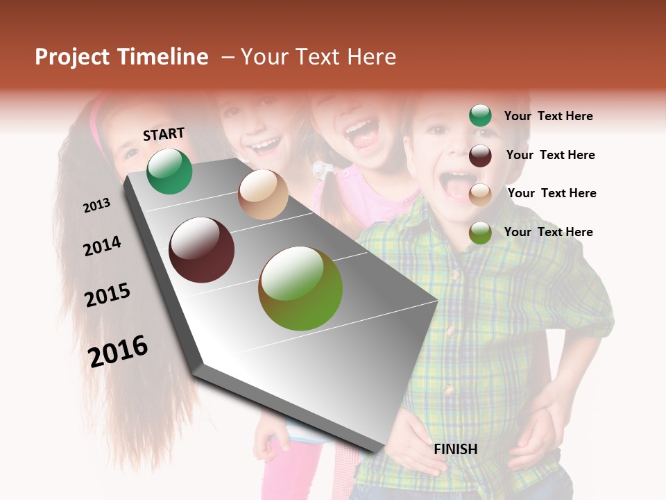 Schoolgirl Elementary Together PowerPoint Template